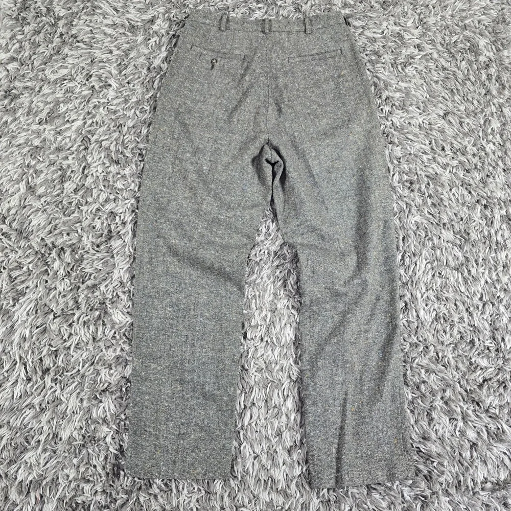 J.Crew Mens 33R Gray Donegal Tweed Wool Cashmere Blend Straight Leg Dress Pants